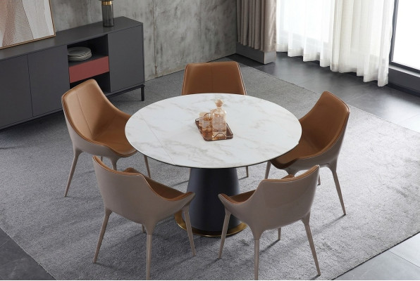 Ein stilvoller runder Esstisch für Ihr Esszimmer im modernen Stil