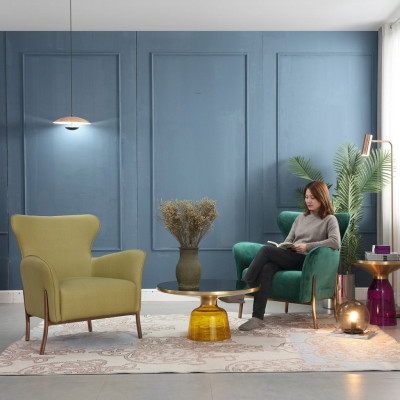 Sessel Design Couch Sofa Relax Textil Lounge Luxus Fernseh Sitzer
