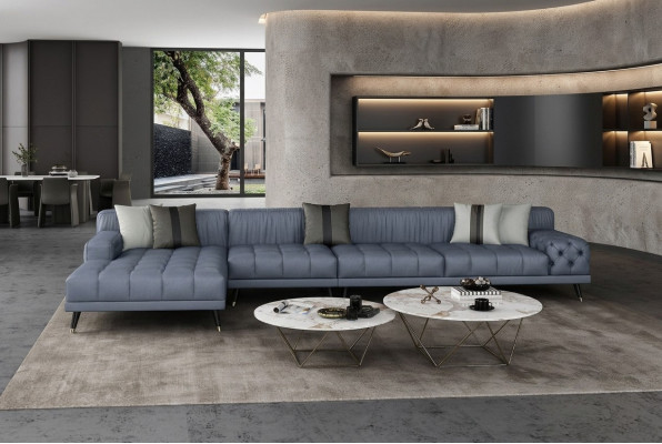 Chesterfield Sofa Couch Polster Luxus Möbel Design Ecksofa Leder