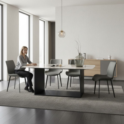 Esstisch Moderne Edelstahl Esszimmer Wohnzimmer Küche Tische Design Tisch Metall