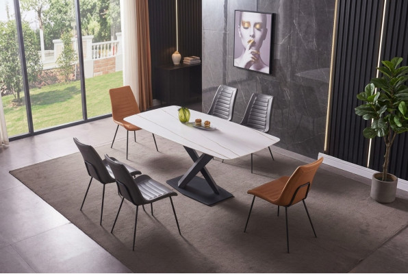 Luxus Esszimmer Tische Tisch Metall Esszimmertisch Moderner Möbel Neu Edelstahl