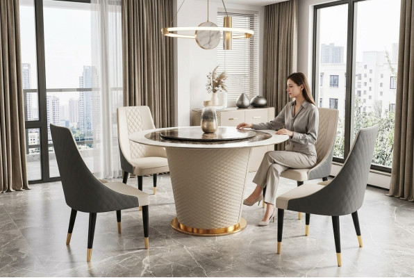 Marmor Esstisch Moderne Esszimmer Wohnzimmer Küche Tische Design Tisch Rund Neu