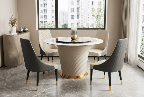 Marmor Esstisch Moderne Esszimmer Wohnzimmer Küche Tische Design Tisch Rund Neu