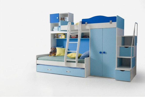 Betten Hochbett Echtes Holz Kinder & Jugend Zimmer New Doppelstock Bett Etagen