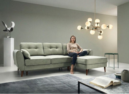 Sofas Design Ecksofa L-Form Möbel Bett Funktionen Textil Leder Schlafsofa