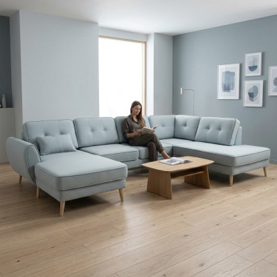 Wohnzimmer Möbel Ecksofa Textilsofa Design Sofa Ecksofas U Form Modernes Polster