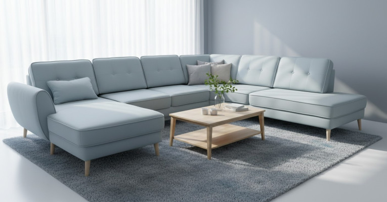 Wohnzimmer Möbel Ecksofa Textilsofa Design Sofa Ecksofas U Form Modernes Polster