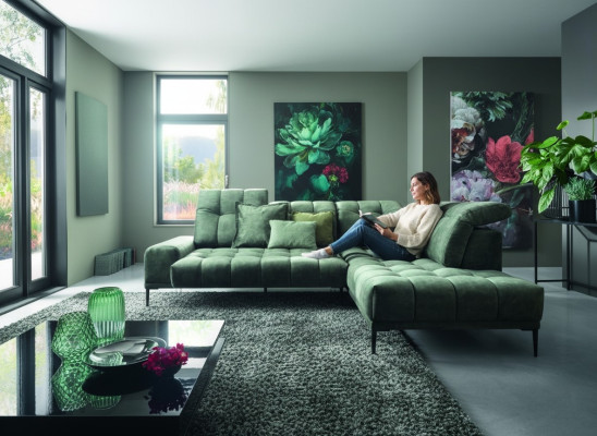 Ecksofa modernes Design Luxus Sofas L-Form Stoff Couch Wohnzimmer Sofa Couchen