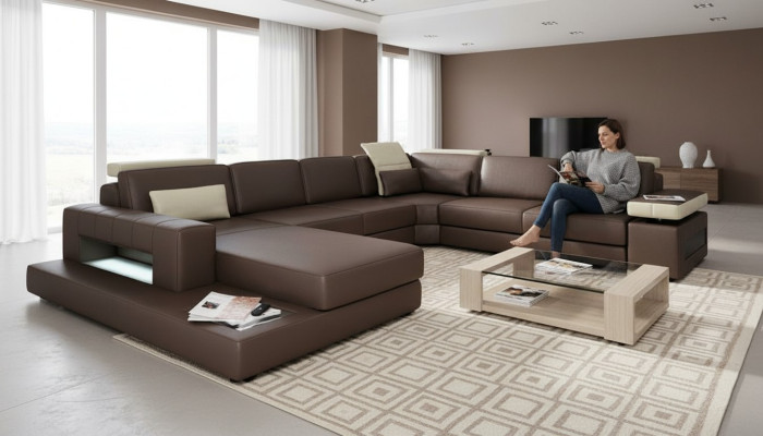 Wohnlandschaft Neu Polster Sofa Wohnlandschaft Design Modern Ecksofa U-Form Sofa