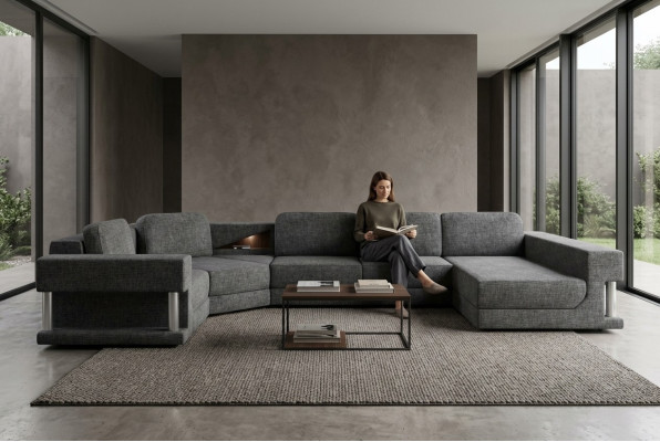 Ecksofa U Form Bettfunktion Schlaf Sofa Neu Wohnlandschaft Multifunktion Couch