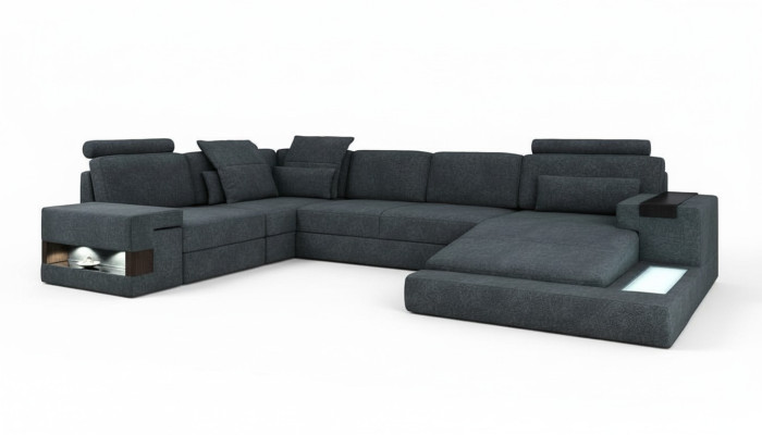Runde Eck Sofa Polster xxl Big U-Form Couchen Wohnlandschaft U Form Sofas Neu
