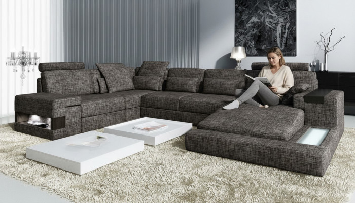 Moderne Wohnzimmer Design Ecksofa Möbel Eckcouch Textilpolster Couch Sofa U Form