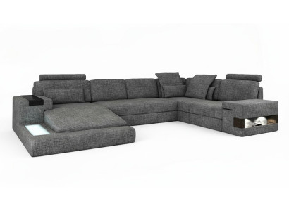 Ecksofa U-Form Design Modern Sofa Couchen Textilsofa Couch Wohnlandschaft Neu