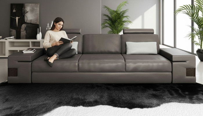 Big Sofas Couchen Textil 3 Sitzplatz Sofa Couch Polser Sitz Dreisitzer Luxus Neu