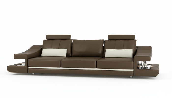 Moderne Luxus Designer Sofa 3 Sitzer Möbel Polster Textil Braune Couchen Ecke