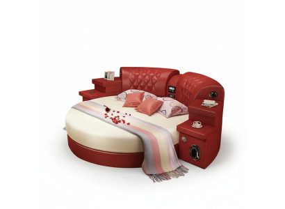 Rundes Bett Rund Betten Multifunktion Hotel Polster Led Regal Kingsize