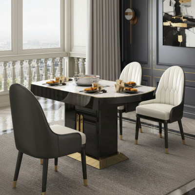 Multifunktions Esstisch Tische Runder Tisch Esszimmer Möbel Edelstahl Küche Rund