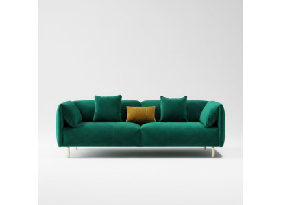 Sofa 2 Sitzer Velvet Zweisitzer Relax Samt Holz Club Sitz Design Couch Lounge