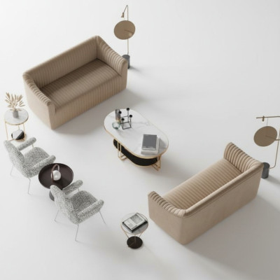 Sofagarnitur 2+2 Sitzer Wohnlandschaft Sofas Sofa Sitz Design Couch Lounge Möbel