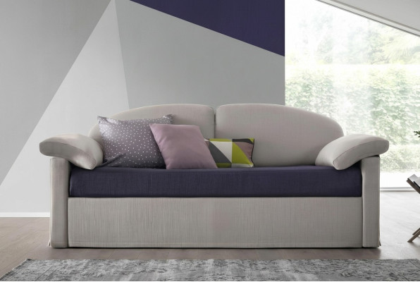 Design Sofa 3 Sitzer Couch Polster Luxus Textil Zweifarbig Italienische Möbel