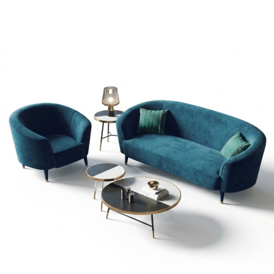 Samt 3 Sitzer Stoff Sofa Wohnlandschaft Relax Sitz Design Couch Lounge Sofas