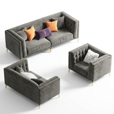 Stoff Wohnlandschaft Relax Sitz Design Couch Lounge Sofas Samt Sofa 3 Sitzer