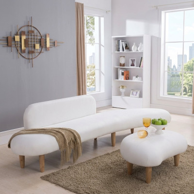 Sofa 4 Sitzer Couchtische Sitz Möbel Wohnlandschaft Polster Textil Modern Stoff
