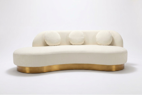 Sofa 3 Sitzer Polster Textil Modern Relax Sitz Luxus Möbel Wohnlandschaft Samt
