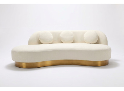 Sofa 3 Sitzer Polster Textil Modern Relax Sitz Luxus Möbel Wohnlandschaft Samt