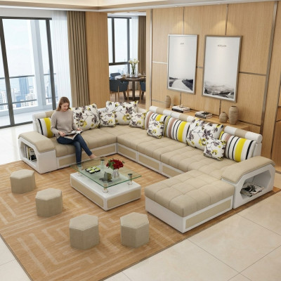 Couch Möbel Wohnlandschaft Luxus Sofas Ecksofa U-form Polster Modern Relax Sofas
