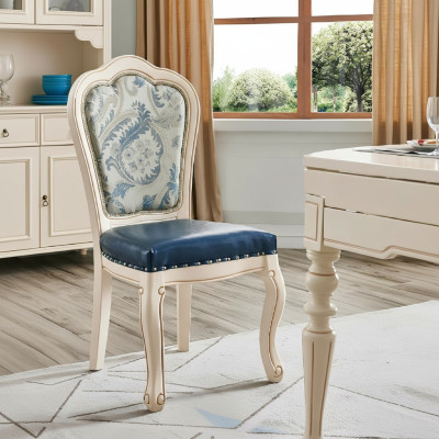 Stuhl Stühle Design Lehnstuhl Holz Polster Klassische Esszimmer Möbel Echtholz