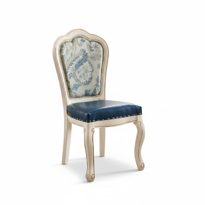 Stuhl Stühle Design Lehnstuhl Holz Polster Klassische Esszimmer Möbel Echtholz