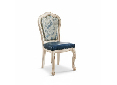 Stuhl Stühle Design Lehnstuhl Holz Polster Klassische Esszimmer Möbel Echtholz