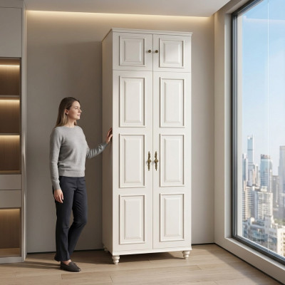 Schrank Kleiderschrank Barock Stil Möbel Klassische Schlafzimmer Schränke Holz