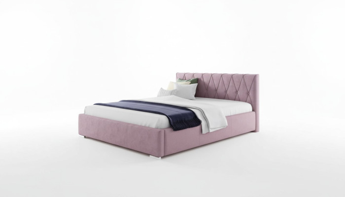 Bett Bettrahmen Polsterbett Betten Doppel Hotel 180x200 Schlafzimmer Rosa Möbel