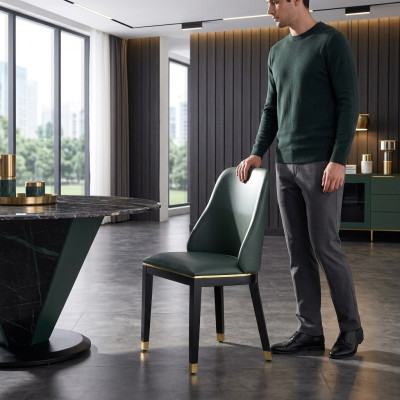 Stuhl Stühle Design Lehnstuhl Holz Polster Klassische Echtholz Esszimmer Möbel