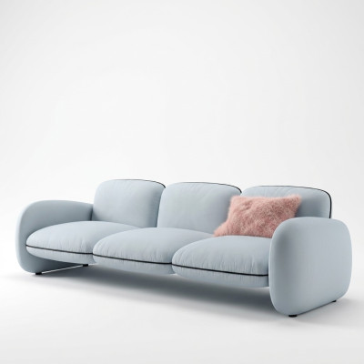 Sofa 3 Sitzer Sitz Sofas Stoff Wohnzimmer Design Couchen Polster Modern Möbel