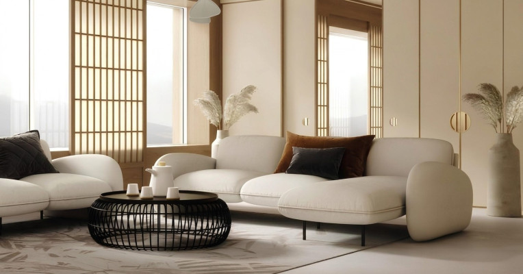 Ecksofa L-form Sitz Eck Sofas Stoff Wohnzimmer Design Couchen Polster Modern