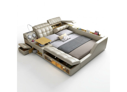 Doppelbett Polsterbett Schlafzimmer 180x200cm Multifunktion Bett Betten