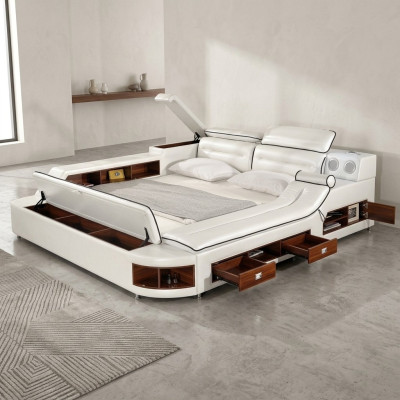 Multifunktions Bett Doppel Betten Hotel xxl big Polster Betten USB Sound