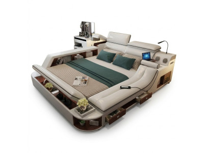 Multifunktion Luxus Bett 180x200 Bett Leder Betten Schlafzimmer Liege