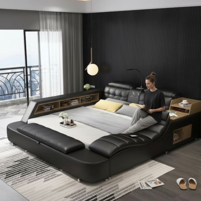 Doppelbett Schlafzimmer Polsterbett 180x200cm Multifunktion Bett Betten
