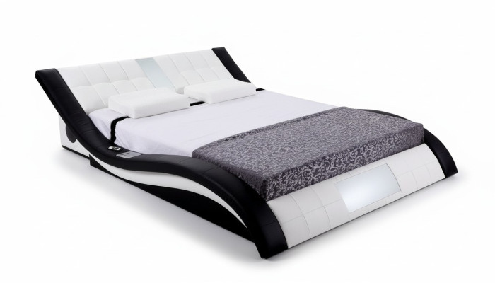 Bett Design Betten Digital USB Luxus Schlafzimmer Möbel Leder Doppel