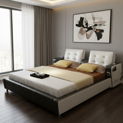 Bett Musik System USB Betten Multifunktion Luxus Möbel Schlafzimmer