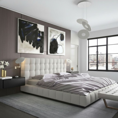 Modernes Gestell Luxus Schlaf Zimmer Betten Hotel Design Leder Bett