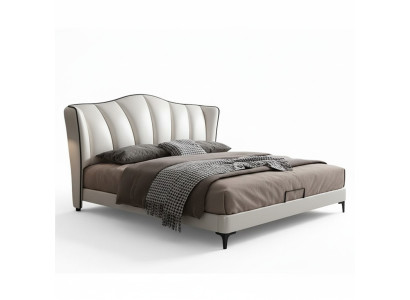 Betten Textil Hotel Luxus Polster Sitz Leder Italien Designer Bett Schlafzimmer