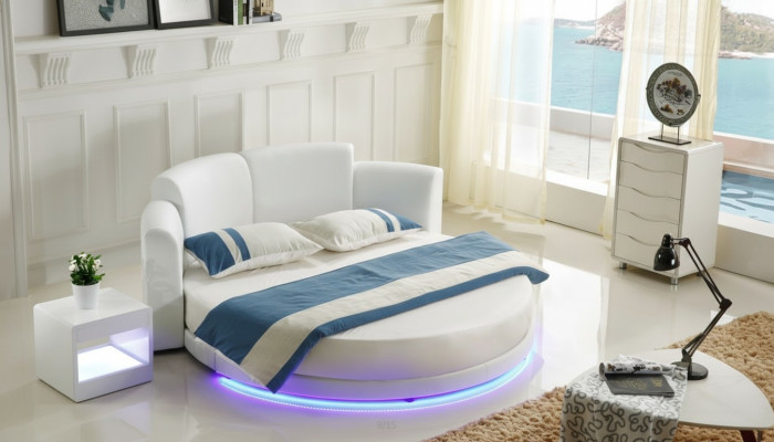 Bett Rund Betten Doppel Luxus Schlafzimmer Möbel Rundes Hotel Gestell