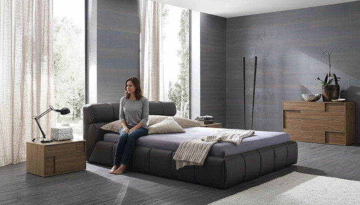 Betten Schlaf Zimmer Leder 180x200cm Neu Bett Polster Design Luxus