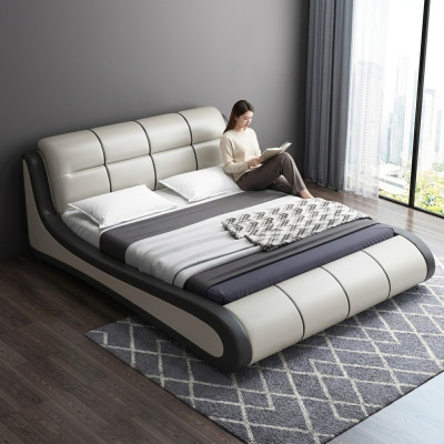Luxus Polster Betten Textil Doppel Neu Schlafzimmer Design Bett Leder