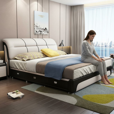 Betten Polster Textil Modern Holz Schlafzimmer Neu Doppelbett Chesterbett